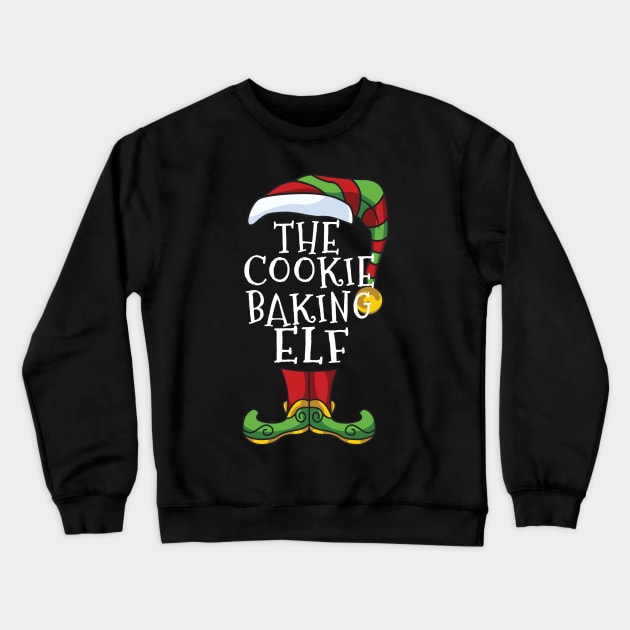 Cookie baking Elf Family Matching Christmas Holiday Group Gift Pajama Crewneck Sweatshirt by BeesTeez